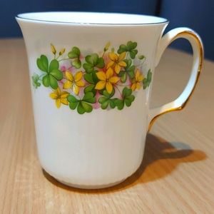 Vintage Queen Anne Bone China Mug Yellow Flowers